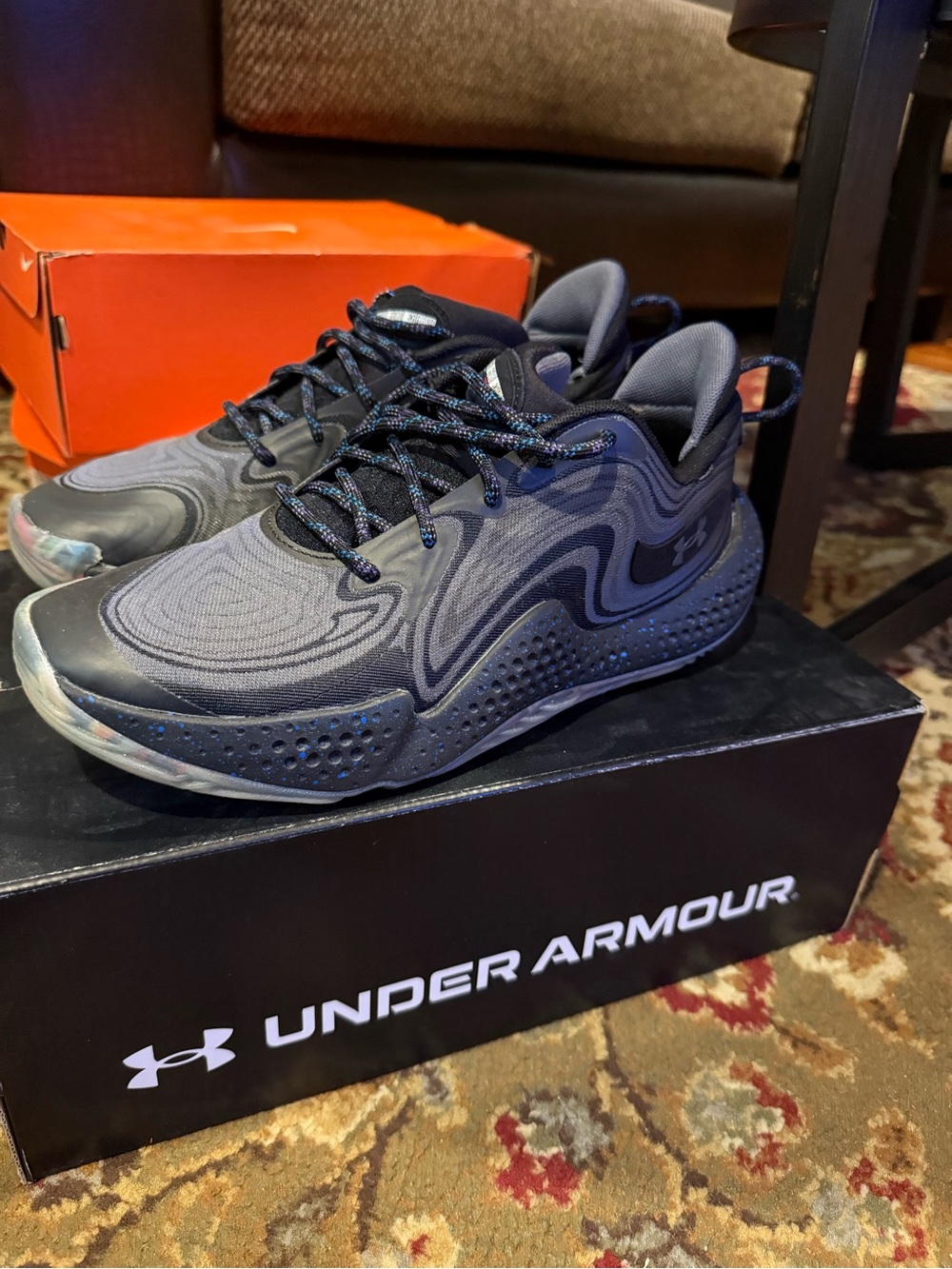 Under Armour Black and Gray Men's Performance Trainers